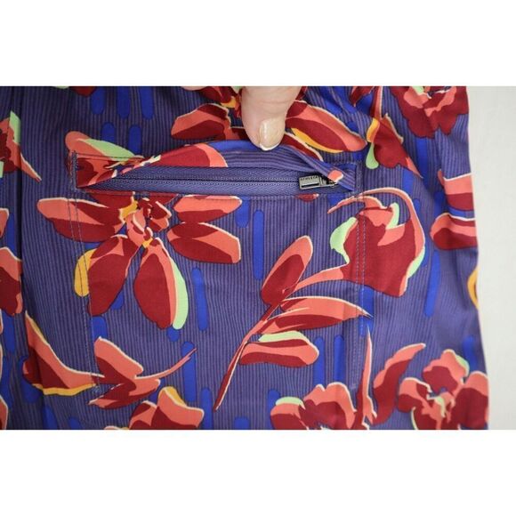 Athleta 607139-04 Women's Petite Sz 2P Purple Floral Brooklyn Utility Romper - Picture 8 of 9